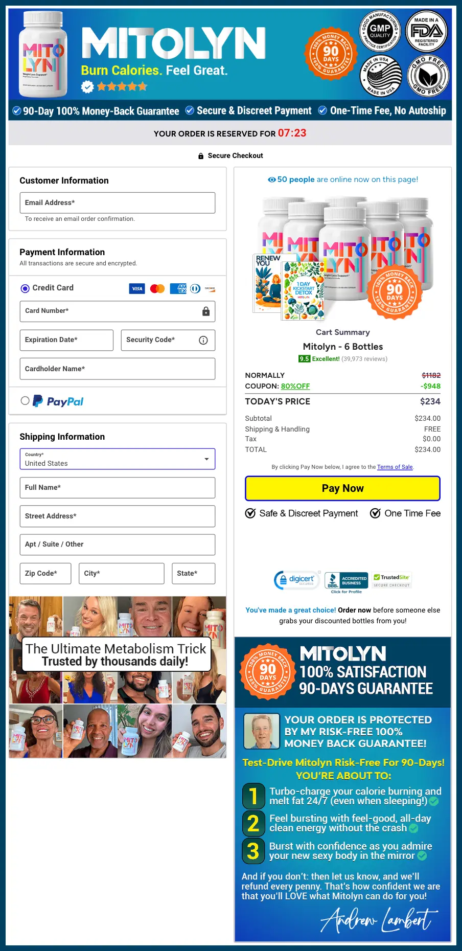 Mitolyn Official Website Secure Order Page